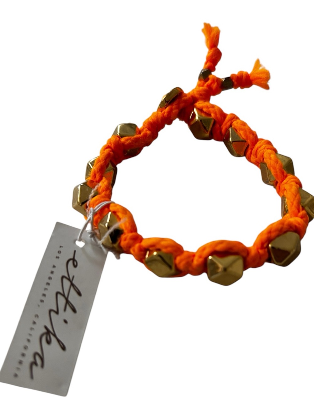 Ettika NWT gold colored stones with orange bracelet.